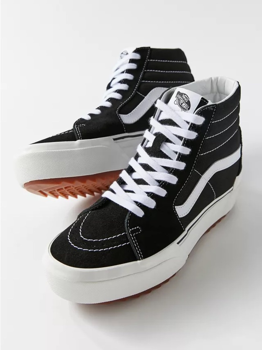 Vans Black & White High-Top Platform Sneakers